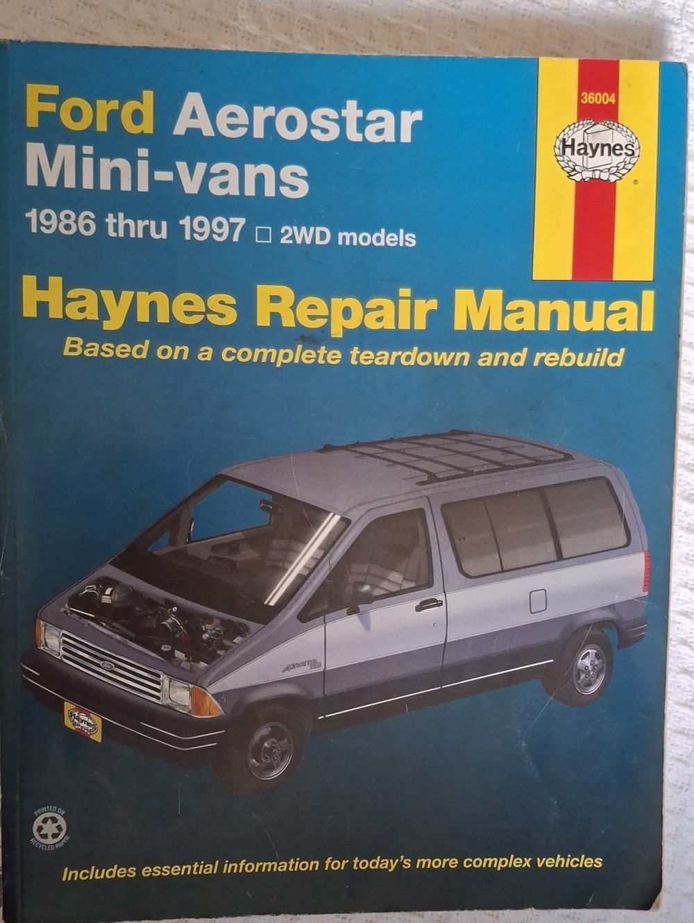 Ford Aerostar Mini-vans 1986 Thru 1997